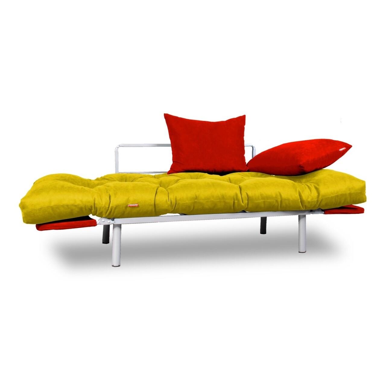 Canapea Extensibila Gauge Concept, Yellow Red, 2 Locuri, 190x70 Cm, Fier/poliester