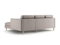 Coltar dreapta 3 locuri, Eden, Micadoni, 250x150x90 cm, catifea, gri beton
