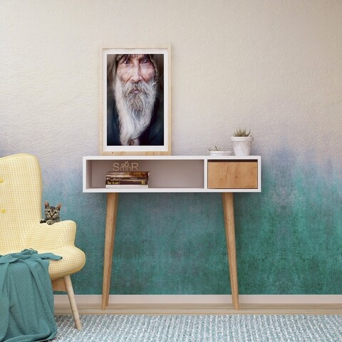 Consola, Mod Design, Kiogi, 100 x 94 x 30 cm, pal melaminat, stejar/alb Comode