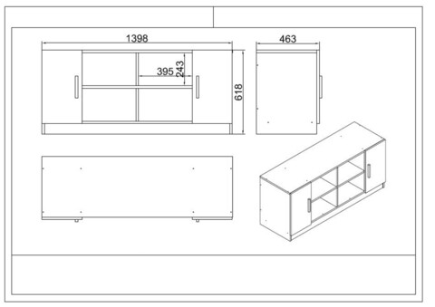 Set mobilier de birou, Locelso, Vo19-W, PAL, Alb