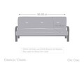 Husa canapea elastica bi-stretch, Aquiles, click - clack, 3 locuri, gri C/6