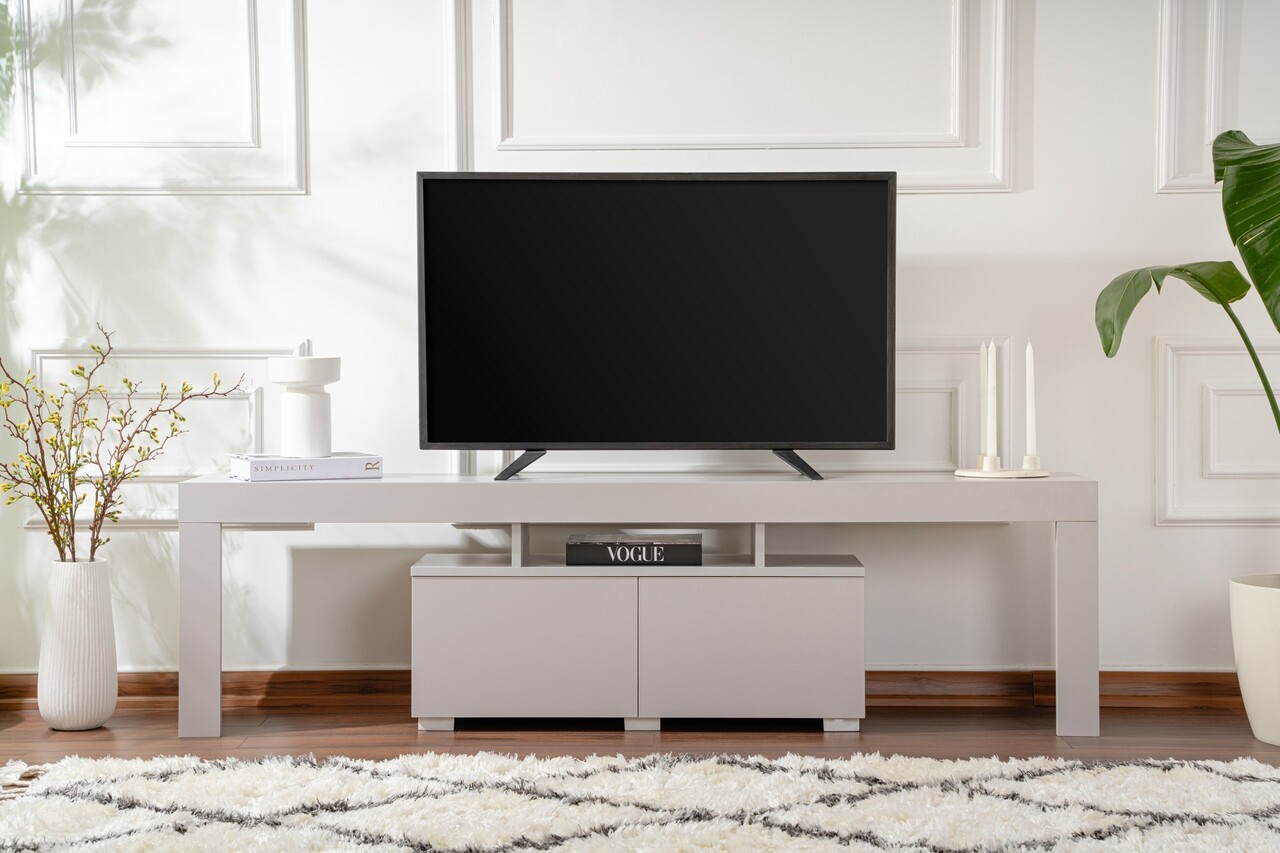 Comoda TV, Nordure, Enclave, 180x50x31.3 cm, Gri - 1 | YEO