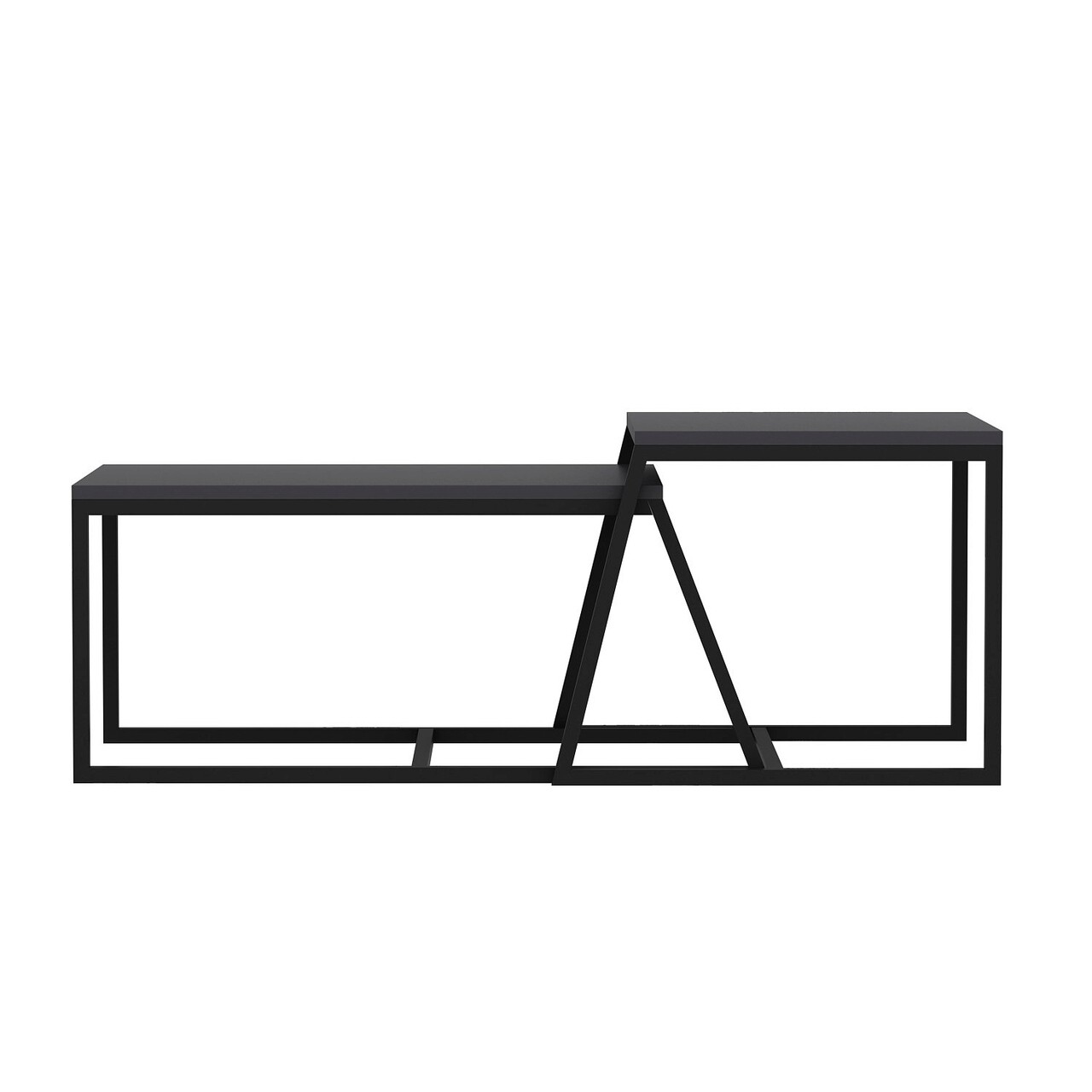 Masuta de cafea, Inarch, Minimal, 75x38x50 cm, Antracit