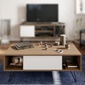 Masuta de cafea, Locelso, Mistico, 120 x 45.6 x 60 cm, pal melaminat, nuc/alb
