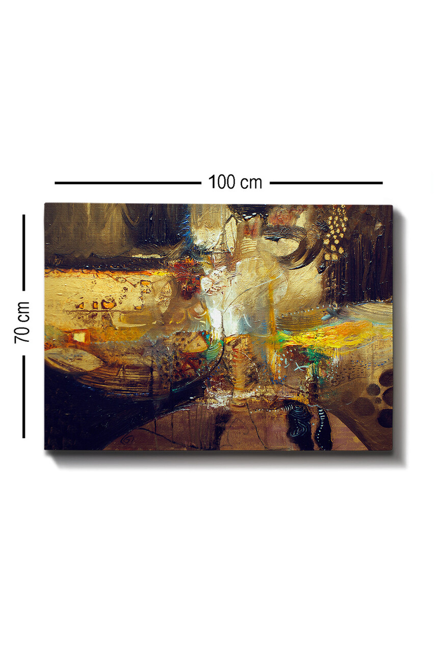 Tablou decorativ, Kanvas Tablo (70 x 100), Cadru: 100% LEMN (grosime: 3 cm), Multicolor - view 3