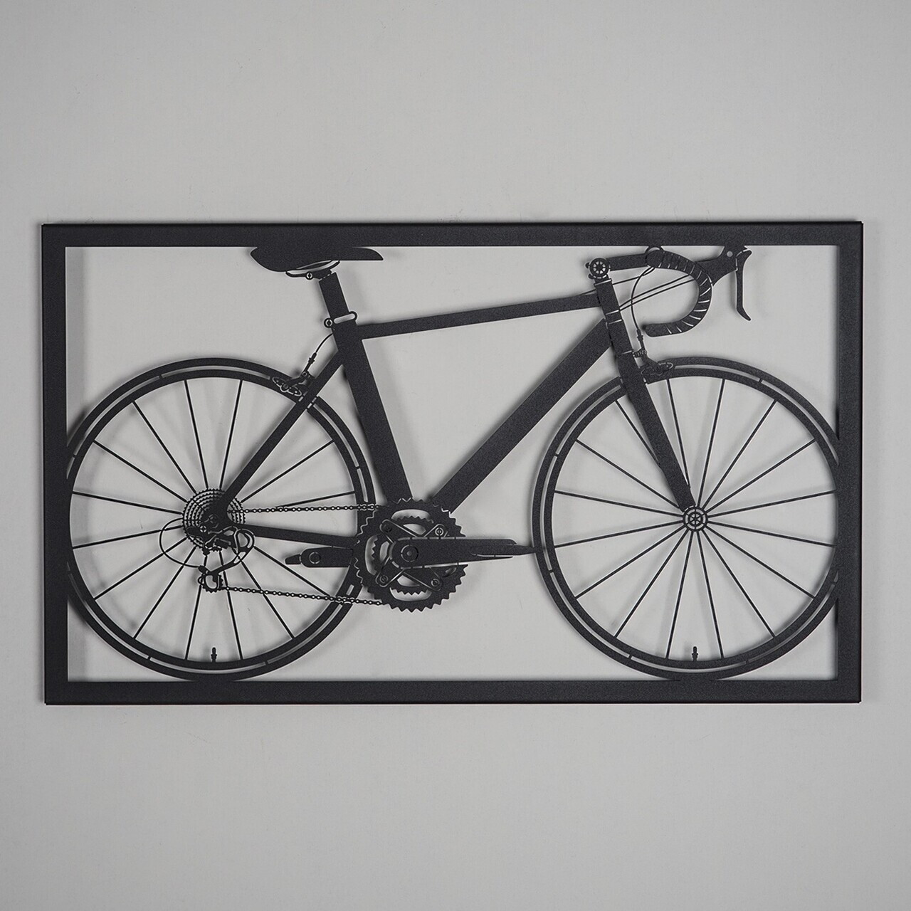 Decoratiune de perete, Bicycle, Dimensiune: 41 x 70 cm (1 bucată), Negru — imaginea 2