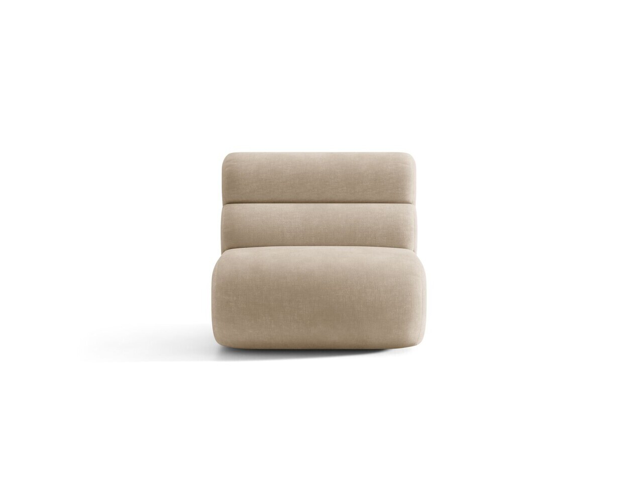 Modul canapea 1 loc fara cotiere, Neo, Micadoni Home, 85x100x83 cm, tesatura Chenille, bej inchis