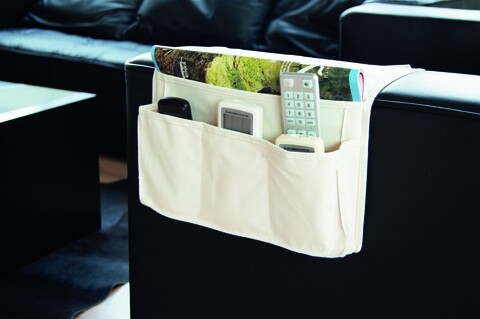 Organizator pentru canapea cu suport pentru telecomanda Jocca, 54x32 cm, crem