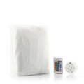 Fotoliu gonflabil cu LED multicolor si telecomanda Chight InnovaGoods, RGB, 64 x 104 x 99 cm, gri/transparent