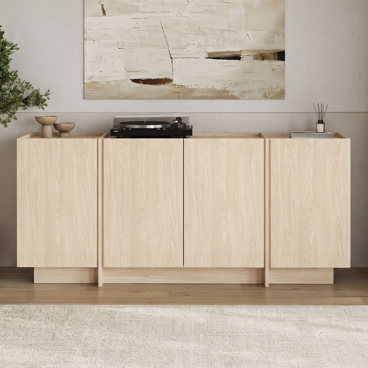 Consola, Nordure, Dorma, 180x80x45 cm, Stejar Compass — imaginea 2