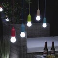 Bec LED portabil cu snur si baterii Bulby, InnovaGoods, Ø5.5 x 16.5 cm, culori asortate