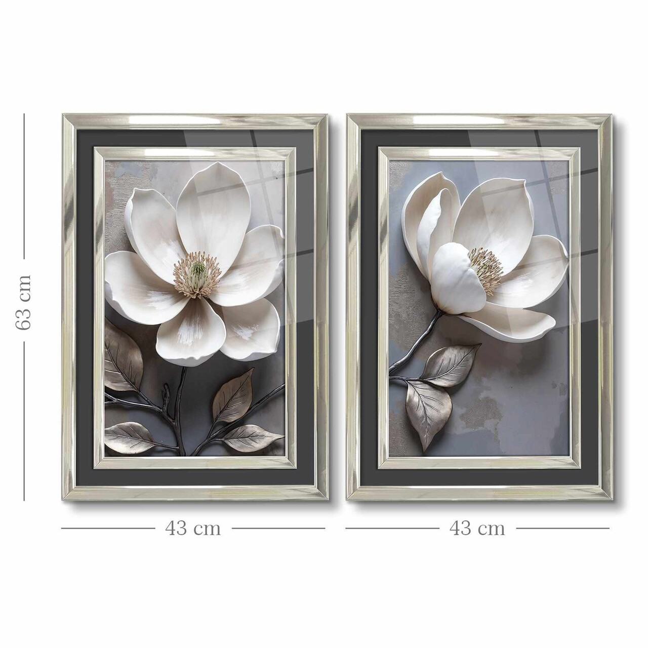 Set 2 tablouri decorative, 2P4363Kromgumusct, Cadru: 100% LEMN MASIV (Grosime: 2,5 cm), Multicolor - view 4