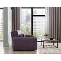 Canapea extensibila 3 locuri, ELTAP, Laine, 155x105x75 cm, lemn/poliester, mov