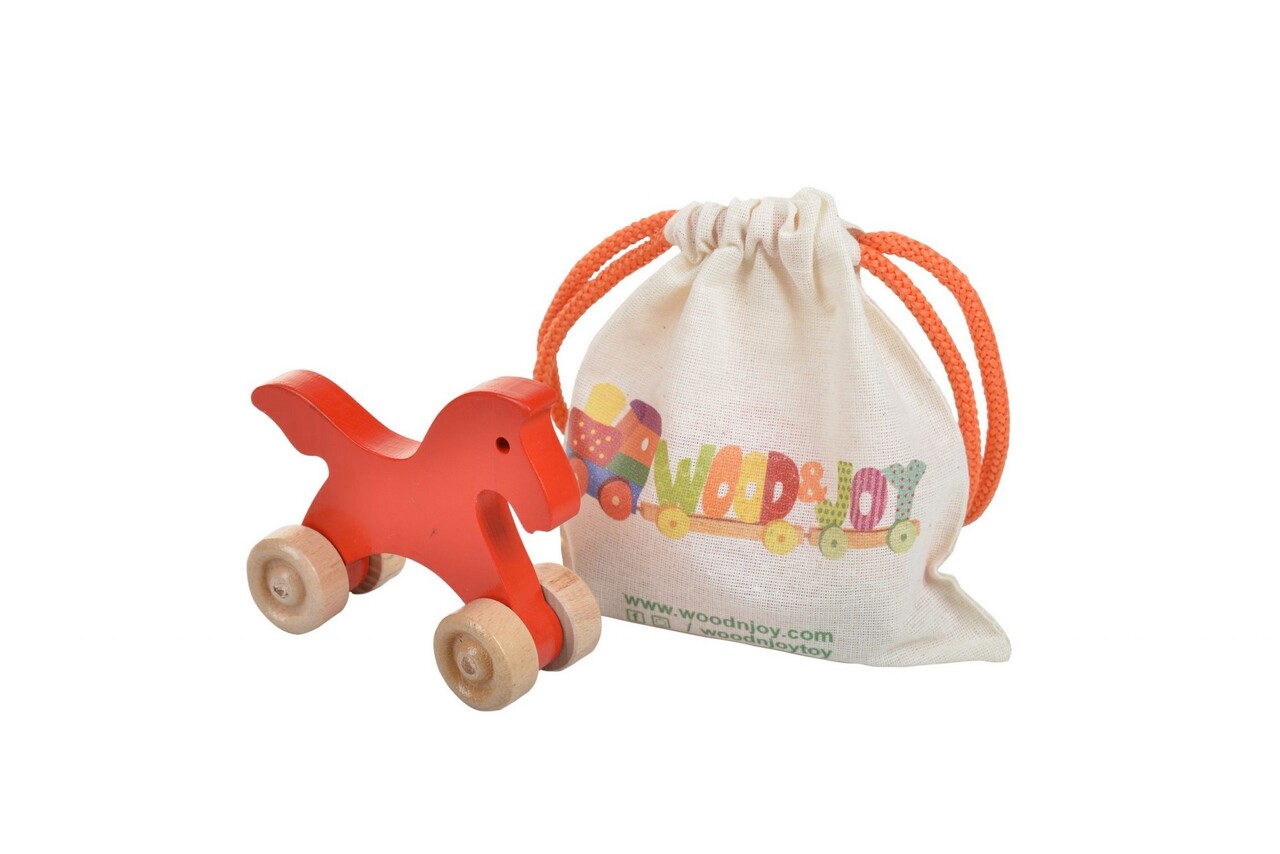 Jucarie pentru landou/carucior, Hanah Home, Horse, 10x10x5 cm, Rosu - view 6