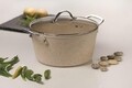Oala cu capac Stone, Ambition, 16 cm, 1.3 L, aluminiu forjat, invelis stone effect