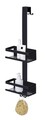 Etajera suspendata pentru baie cu 2 rafturi Bribano Duo, Wenko, 23x18x71 cm, inox, negru