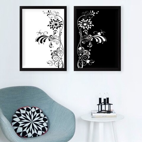 Set 2 tablouri decorative, SET_097, Lulu, 34×44 cm, plastic 34x44