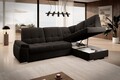 Coltar extensibil dreapta 3 locuri ELTAP, RT-22NU, Sado, 272x192x95 cm, lemn/poliester, maro inchis