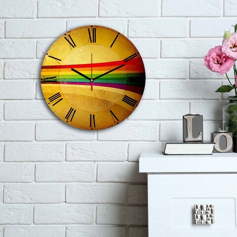 Ceas de perete, 3030ms-015, mdf, ø30 cm, multicolor