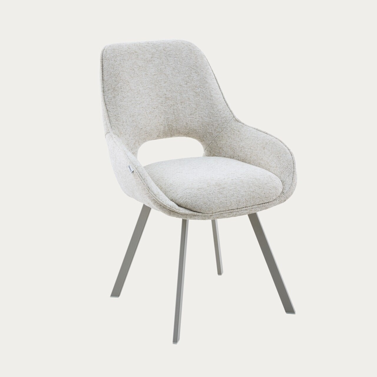 Scaun Alagi, Homla, 57x63x82 cm, metal/poliester, bej