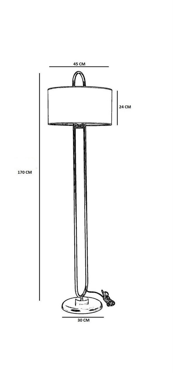 Lampadar, Stala, 846STL2958, Metal, Bej / Negru / Bronz