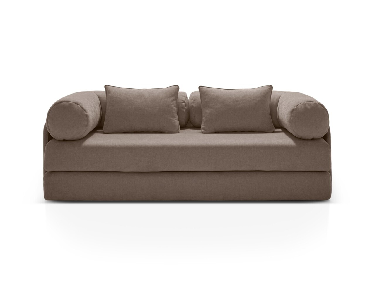 Canapea extensibila 3 locuri, Dreamy, Micadoni Home, 206x95x70 cm, tesatura structurata, cappuccino