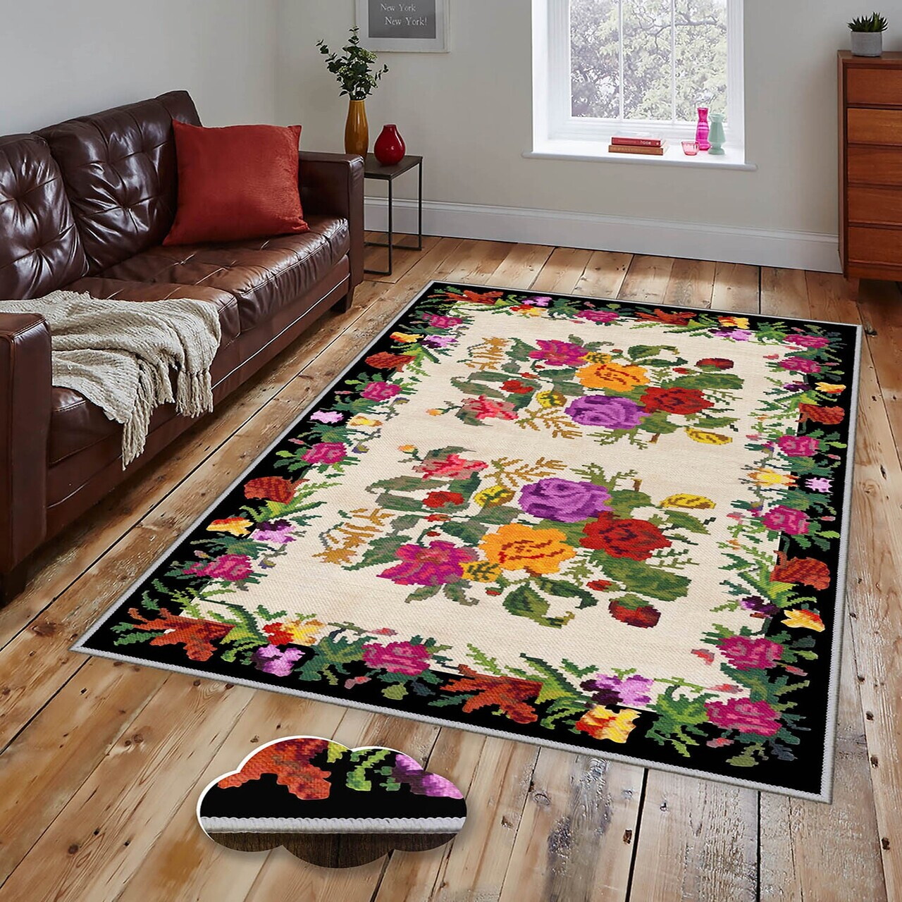 Covor Eexfab767 180x280 cm Poliester Multicolor