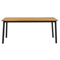 Set mobilier gradina/terasa Elle, 5 piese, aluminiu/lemn de teak, negru/natur
