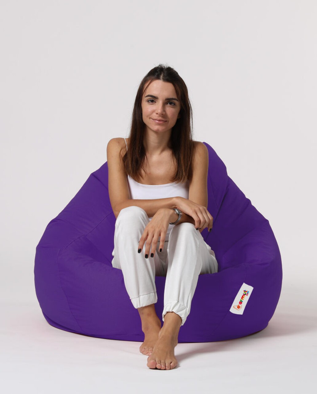 Fotoliu Puf, Bean Bag, Ferndale Premium XXL, 115 X 130 Cm, Poliester Impermeabil, Mov