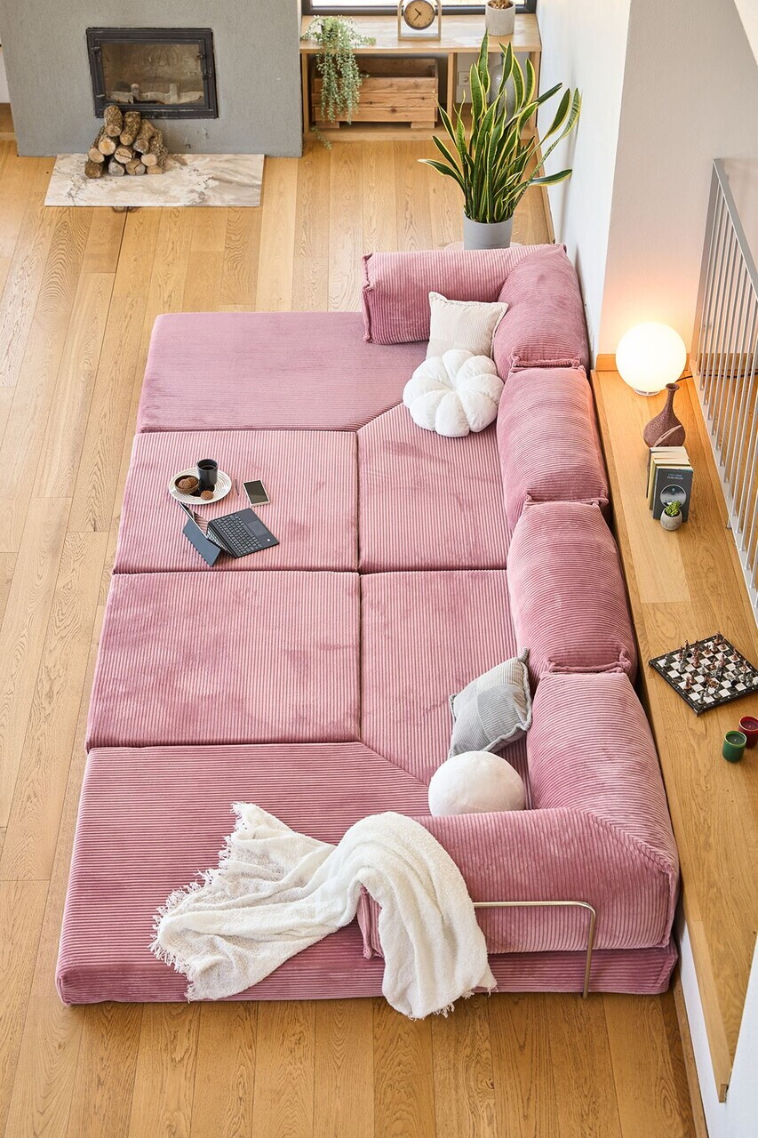 Coltar, Atelier del Sofa, 118FVL1409, Tesatura plus reiata, Roz - view 7