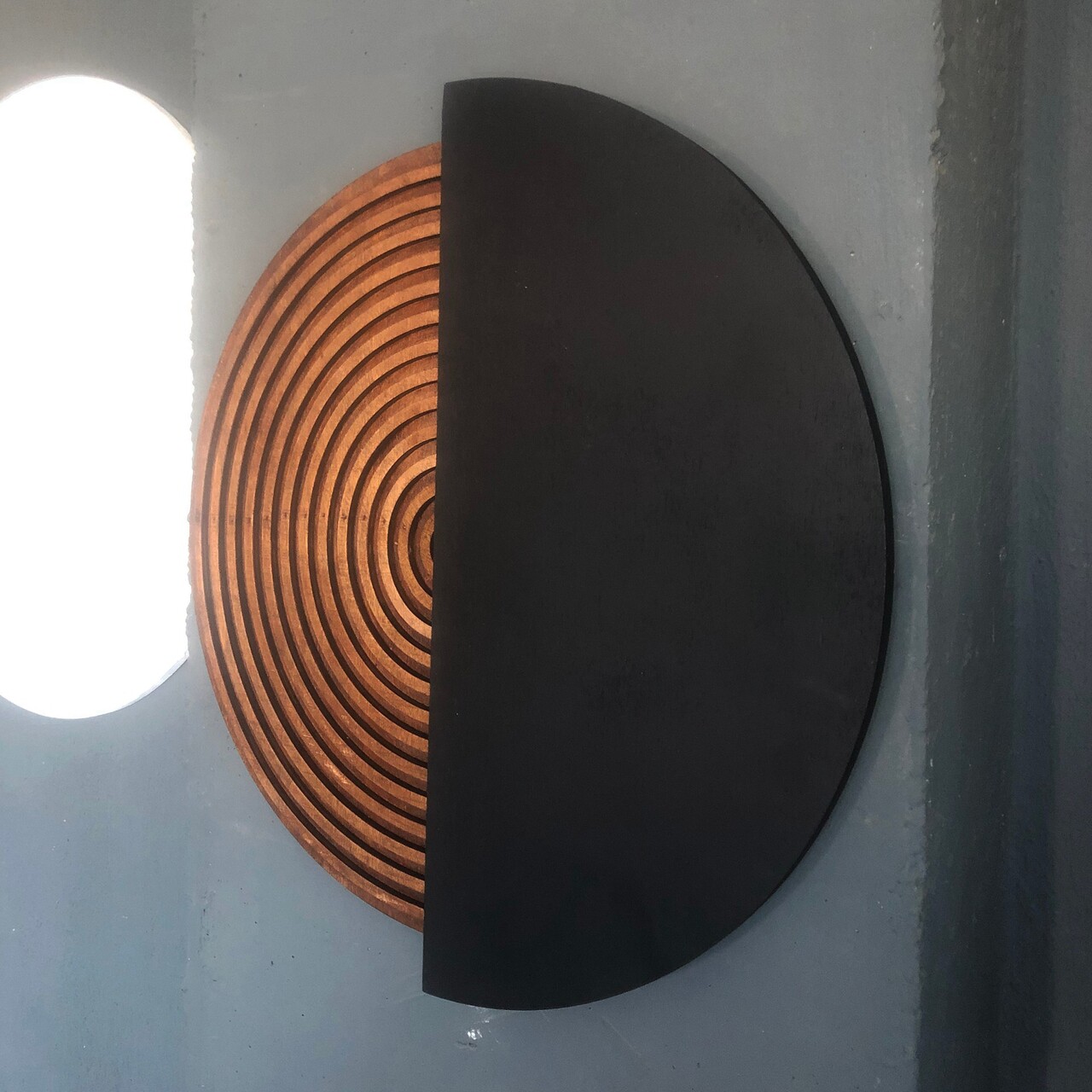 Decoratiune de perete, ART143, Dimensiune: 50 x 50 cm, Natural/Negru - view 8