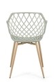 Scaun Optik, Bizzotto, 58 x 54 x 85.5 cm, metal/polipropilena, verde
