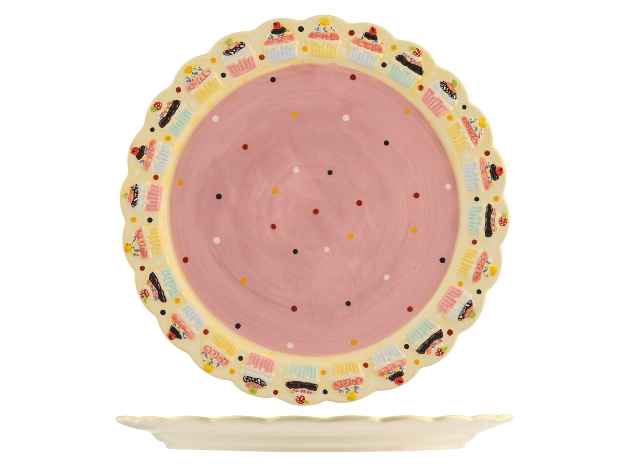 Platou Torta, HO-ME, 34.5 Cm, Ceramica