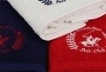 Set 3 prosoape de maini Beverly Hills Polo Club, 50x90 cm, 100% bumbac, Red/White/Dark Blue