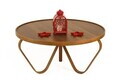 Masuta de cafea, Hanah Home, Spring 100, 100x48x100 cm, LEMN MASIV DE FAG, Maro