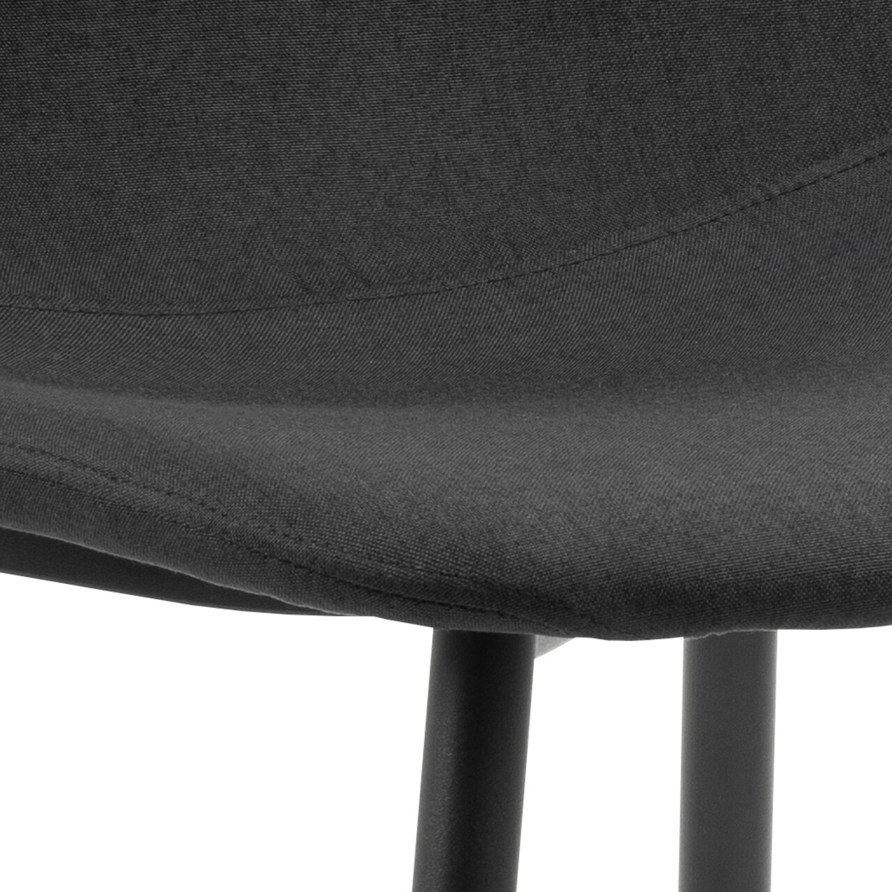 Scaun Celia, Actona, 44x54x86 cm, poliester/otel, negru - view 2