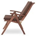 Scaun pliabil cu spatar inalt Malacca, 61.5x75x104.5 cm, mahon
