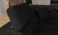 Coltar extensibil stanga 4 locuri, ELTAP, Anton, 272x203x85 cm, lemn/poliester, negru/alb