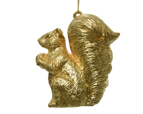 Glob Squirel, Decoris, 8.5x4.5x9 cm, plastic, auriu