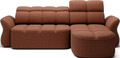 Coltar extensibil dreapta 3 locuri ELTAP, Beneth, 301x185x115 cm, lemn/poliester, caramiziu