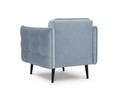Fotoliu, Canna, Mazzini Sofas, 90x100x88 cm, catifea, albastru deschis