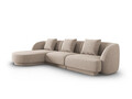 Coltar stanga 4 locuri, Tulum, Cosmopolitan Design, 255x156x70 cm, tesatura chenille, bej