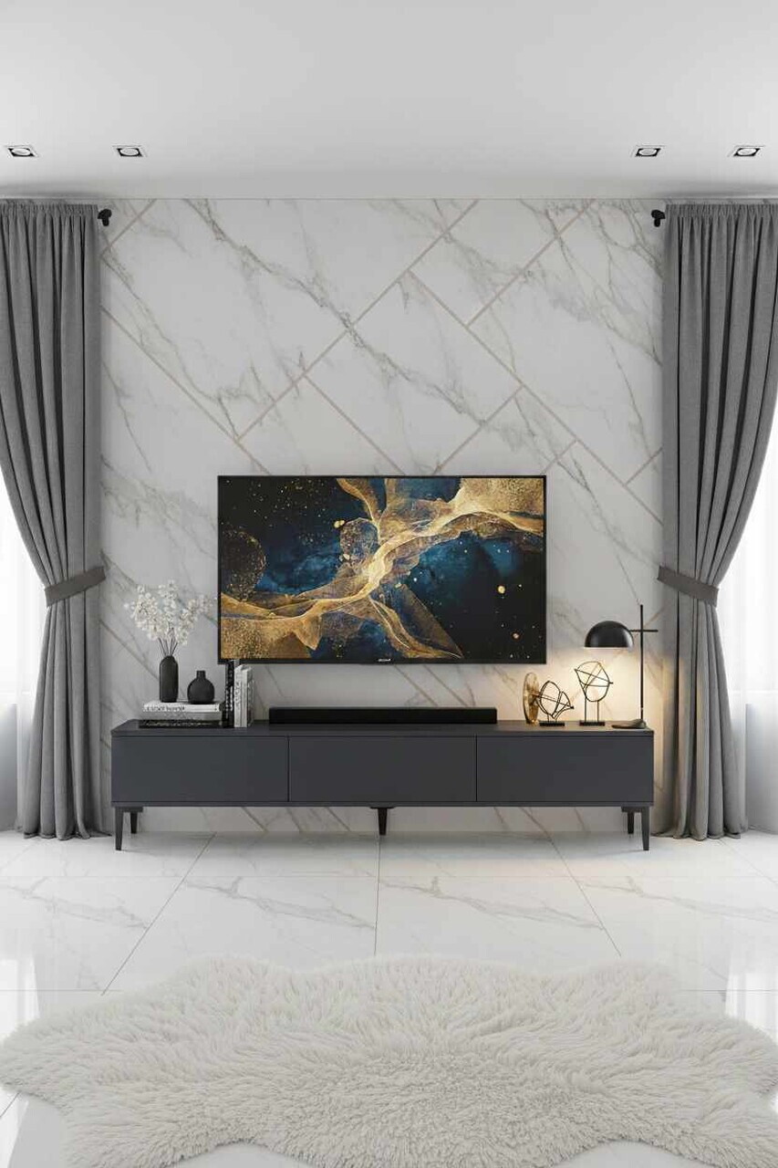 Comoda TV, Hanah Home, Didema 180, 180x40.5x30 cm, Antracit — imaginea 2