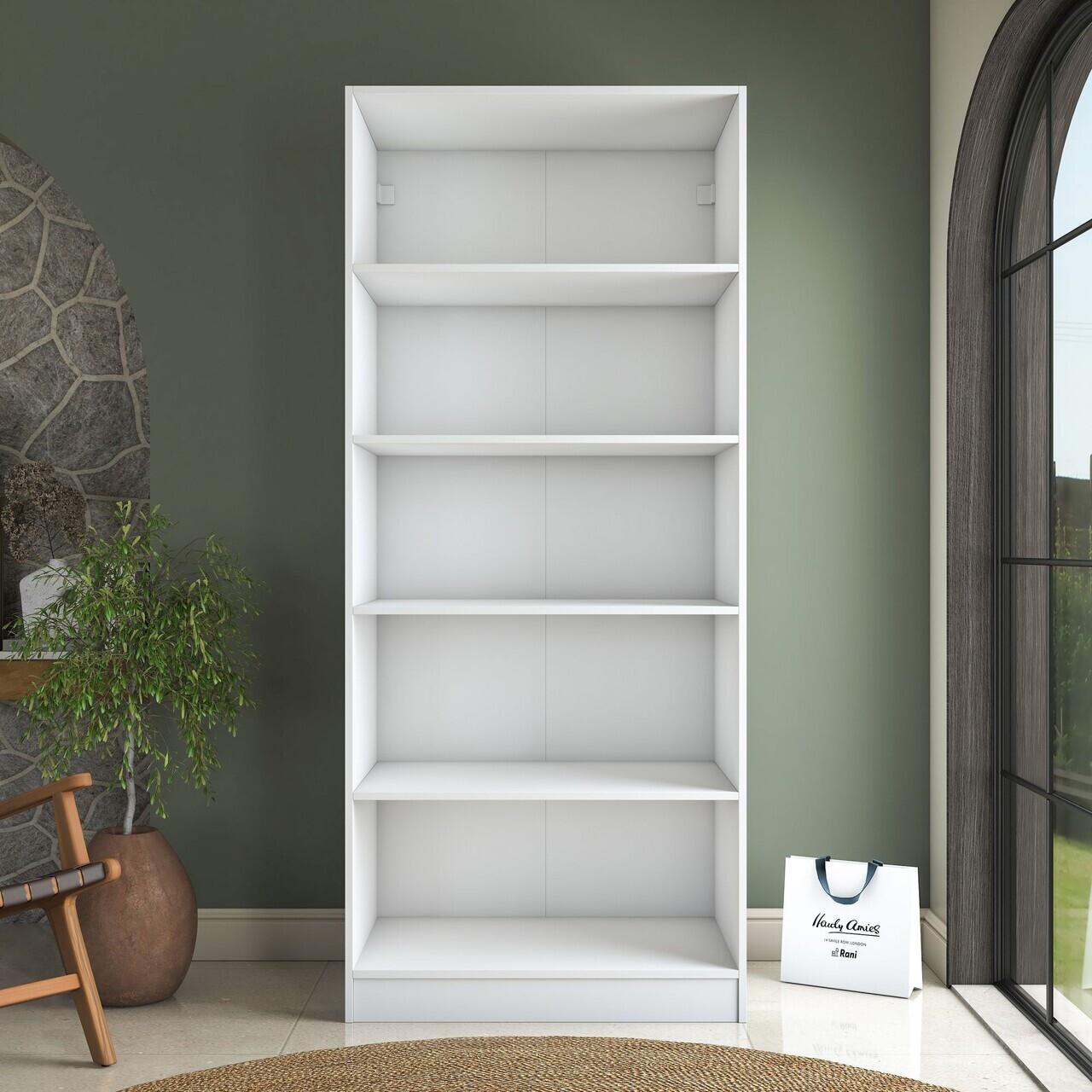 Dulap pentru haine, Hanah Home, BA231, 90x210x57.5 cm, PAL melaminat, Alb - view 9