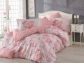 Lenjerie de pat pentru o persoana, 3 piese, 100% bumbac poplin, Hobby, Vanessa, roz