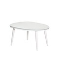 Masuta de cafea, Neostill, Gusto, 75x38x55 cm, Sticla temperata , Alb