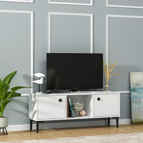 Comoda tv, olivia, parion, 120x48.2x29.6 cm, pal, alb