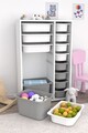 Dulap multifunctional, Estella, Rine 2D4K8U, Alb/Gri