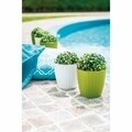 Ghiveci Rattan 24 cm, alb