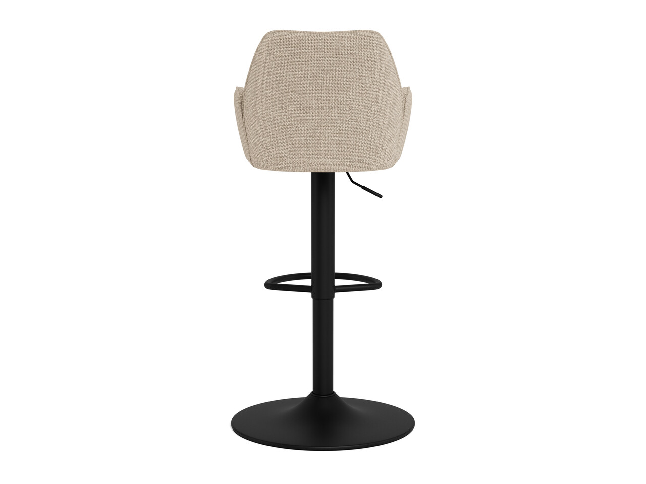 Scaun de bar Glenda, Actona, 52.5x52x114 cm, rotativ, tesatura structurata/otel, bej - view 4